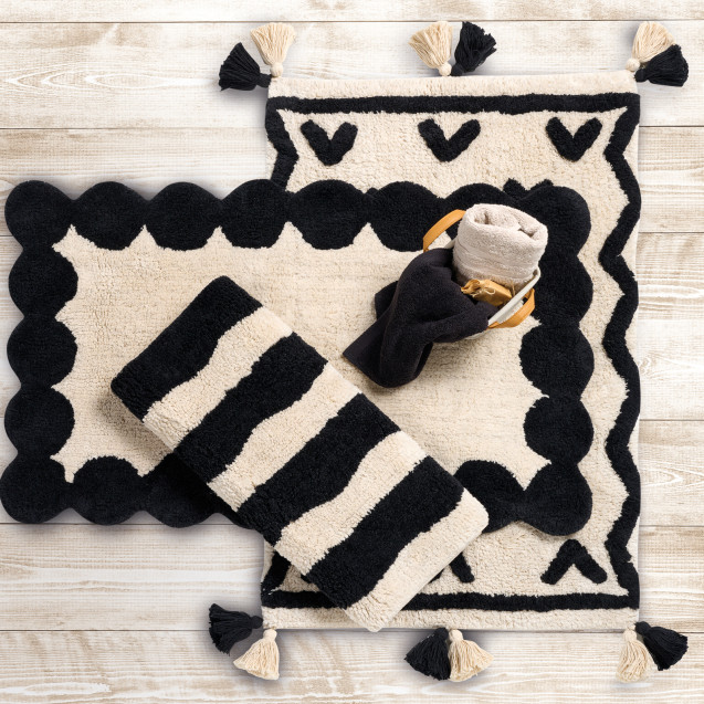 Ταπέτο Μπάνιου Das Home 0766 Ivory-Black 50x80