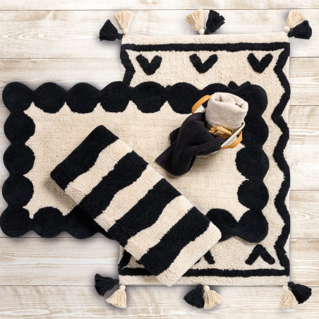 Ταπέτο Μπάνιου Das Home 0767 Ivory-Black 50x80