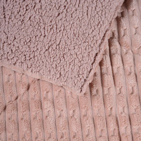 Κουβερτοπάπλωμα Υπέρδιπλο με Γούνα Sherpa Das Home 1175 Nude 220x240