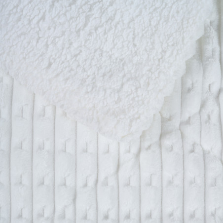 Κουβερτοπάπλωμα Μονό με Γούνα Sherpa Das Home 1176 White 160x220