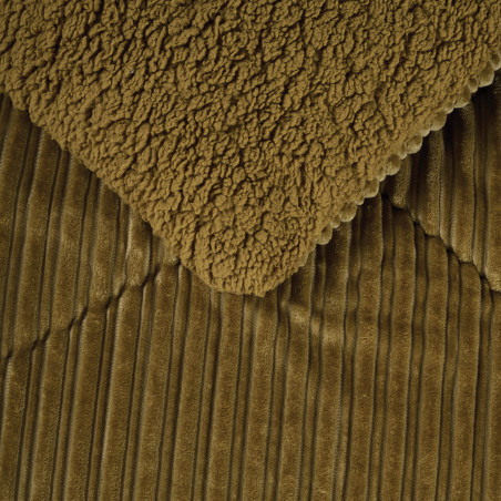 Κουβερτοπάπλωμα Υπέρδιπλο με Γούνα Sherpa Das Home 1180 Olive 220x240