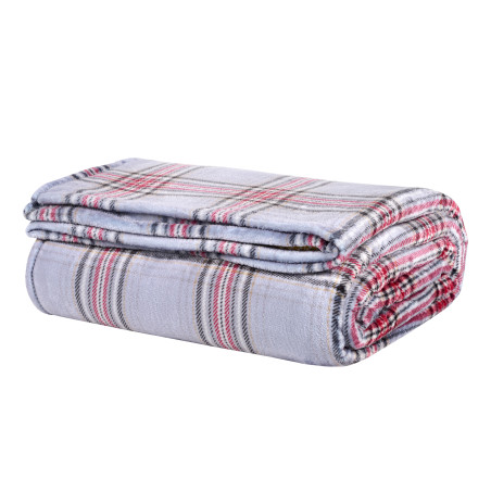 Κουβέρτα Fleece Μονή Das Home 1362 Grey-Red 160x220