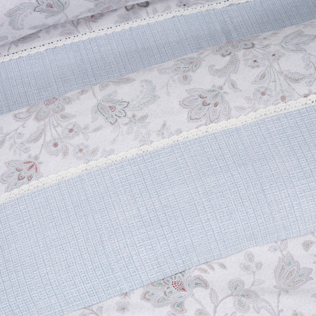 Σετ Παπλωματοθήκη Υπέρδιπλη 3 Τεμαχίων Das Home 1684 Grey-Green-Bordeaux 220x240