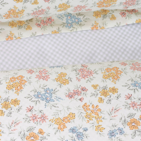 Σετ Παπλωματοθήκη Μονή 2 Τεμαχίων Das Home 3001 Cream-Mint-Salmon 160x240