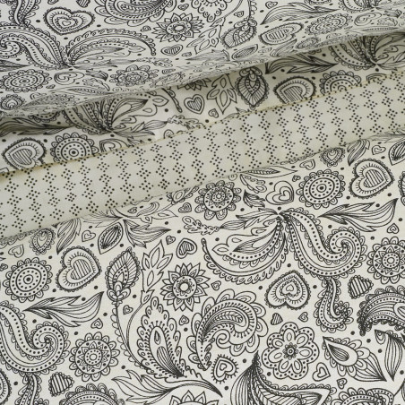 Σετ Παπλωματοθήκη Μονή 2 Τεμαχίων Das Home 3004 White-Black 160x240