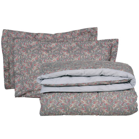 Σετ Παπλωματοθήκη Υπέρδιπλη 3 Τεμαχίων Das Home 5423 Khaki-Coral 220x240