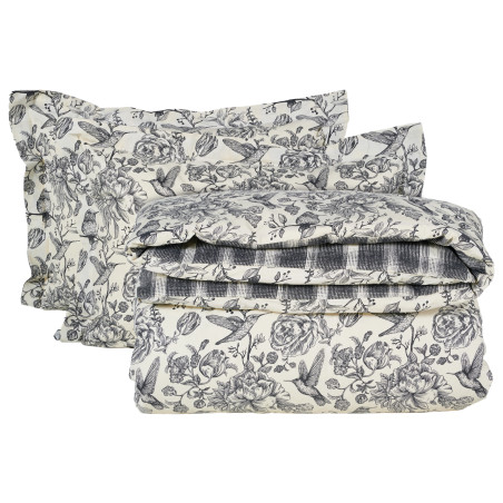 Σετ Σεντόνια Μονά 3 Τεμαχίων Das Home 9648 Cream-Black 170x260