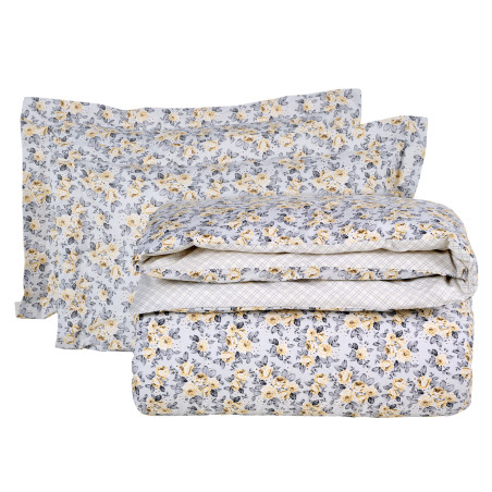 Σετ Σεντόνια King Size 4 Τεμαχίων Das Home 9650 Grey-Ivory 260x280