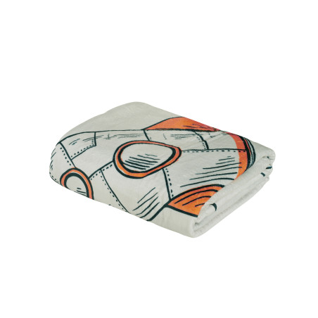 Κουβέρτα Fleece Μονή Das Home  4912 Blue-Grey-Orange 160x220