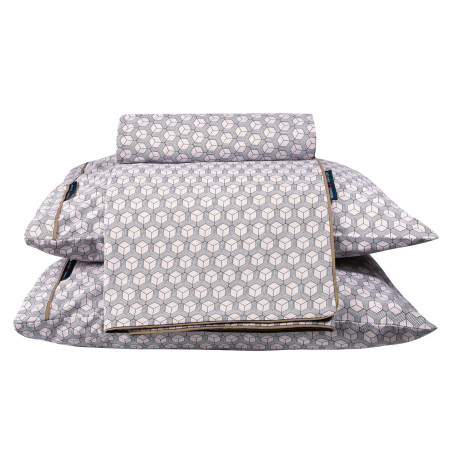 Σετ Σεντόνια King Size 4 Τεμαχίων Greenwich Polo Club 2215 Black-Taupe 260x280