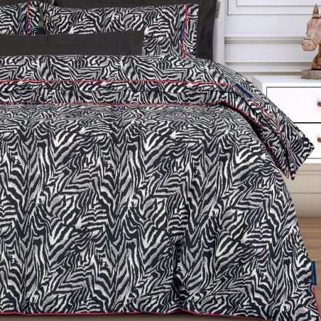 Σετ Παπλωματοθήκη King Size 3 Τεμαχίων Greenwich Polo Club 2217 Black-Beige 240x260