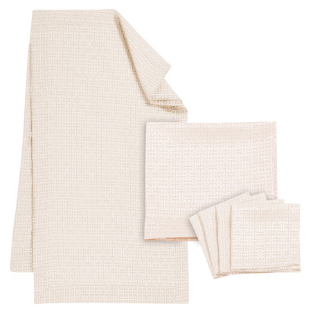 Σετ Πετσέτες Φαγητού 4 Τεμαχίων Greenwich Polo Club 3009 Ivory 40x40