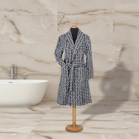 Μπουρνούζι Greenwich Polo Club 3094 Black-Grey LARGE