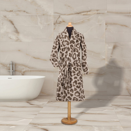 Μπουρνούζι Greenwich Polo Club 3099 Taupe-Black MEDIUM