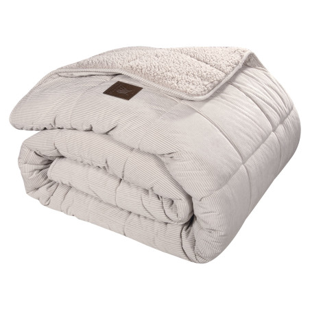 Κουβερτοπάπλωμα Υπέρδιπλο με Γούνα Sherpa Greenwich Polo Club 3481 Taupe 220x240