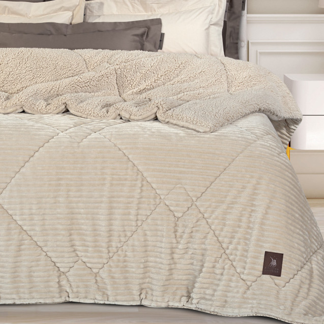 Κουβερτοπάπλωμα Υπέρδιπλο με Γούνα Sherpa...