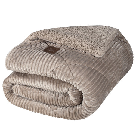 Κουβερτοπάπλωμα Υπέρδιπλο με Γούνα Sherpa Greenwich Polo Club 3483 Taupe 220x240