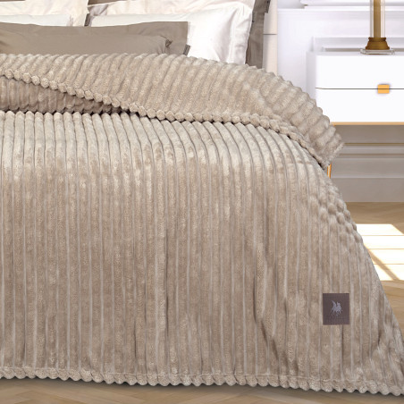 Κουβέρτα Fleece Μονή Greenwich Polo Club 3485 Beige 160x220