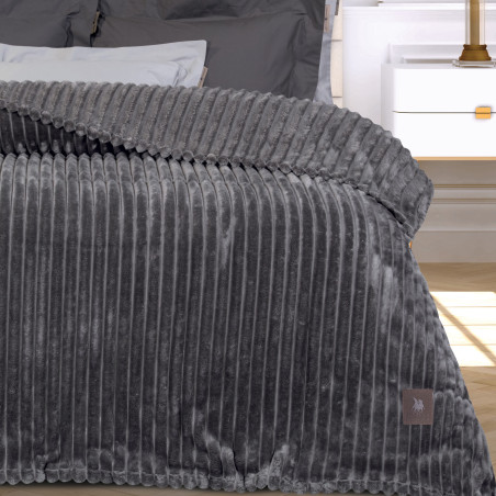 Κουβέρτα Fleece Υπέρδιπλη Greenwich Polo Club 3486 Grey 220x240