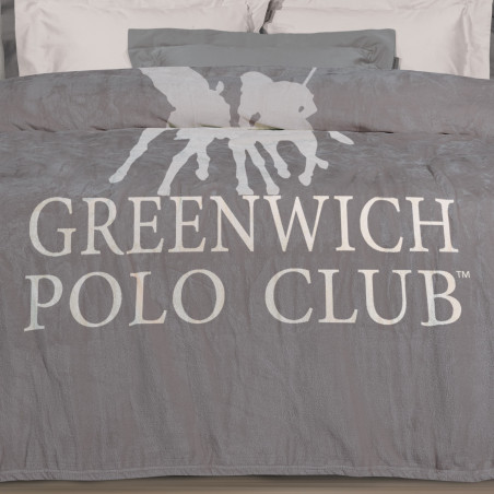 Κουβέρτα Fleece Υπέρδιπλη Greenwich Polo Club 3489 Grey 220x240