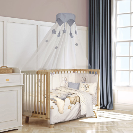 Σετ Σεντόνια Κούνιας 3 Τεμαχίων Greenwich Polo Club 8840 White-Beige-Mint 130x170