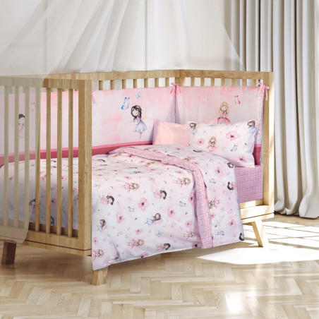 Σετ Σεντόνια Κούνιας 3 Τεμαχίων Greenwich Polo Club 8849 Pink-Dusty Rose 130x170