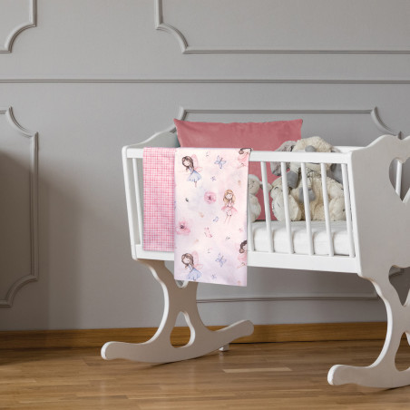 Σετ Σεντόνια Λίκνου 2 Τεμαχίων Greenwich Polo Club 8849 Pink-Dusty Rose 70x120