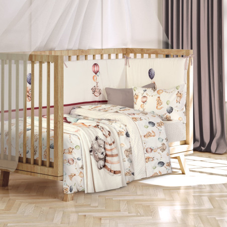 Κουβέρτα Fleece Κούνιας Greenwich Polo Club 8850 Cream-Taupe-Teracotta 110x150