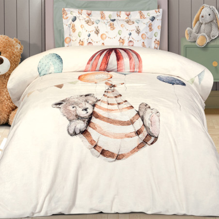 Παιδική Κουβέρτα Fleece Μονή Greenwich Polo Club 8850 Cream-Taupe-Teracotta 160x220