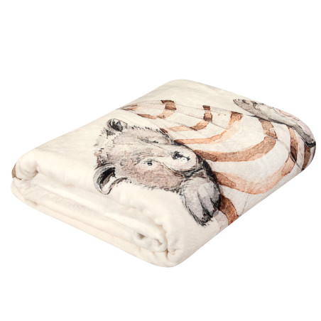 Παιδική Κουβέρτα Fleece Μονή Greenwich Polo Club 8850 Cream-Taupe-Teracotta 160x220