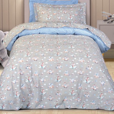 Σετ Παιδική Παπλωματοθήκη Μονή 2 Τεμαχίων Greenwich Polo Club 8851 Pink-Light Purple 160x240