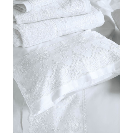 Σετ Σεντόνια Υπέρδιπλα 4 Τεμαχίων Rythmos Dione Λευκο Λευκο 230x260