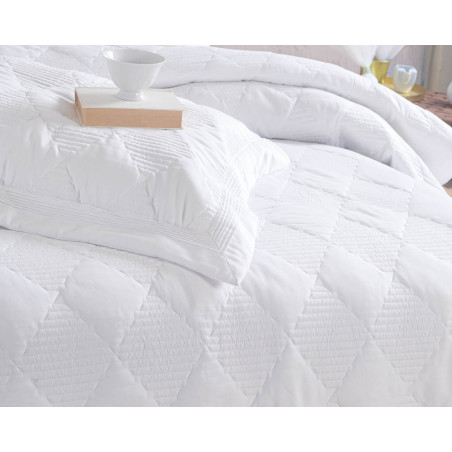 Σετ Κουβερλί και Σεντόνια Υπέρδιπλα 7 Τεμαχίων Rythmos Charmy Λευκο 240x260