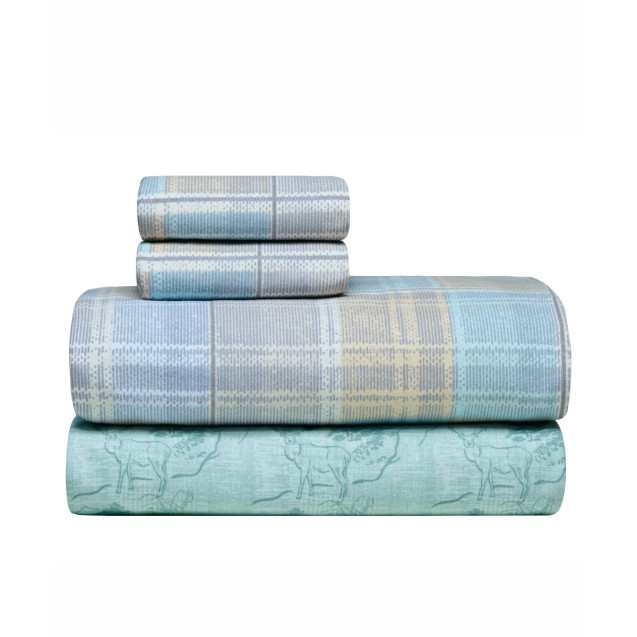 Σετ Σεντόνια Φανελένια Υπέρδιπλα 4 Τεμαχίων...