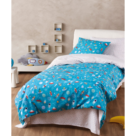 Σετ Παιδικά Σεντόνια Μονά 3 Τεμαχίων Kentia Comet 160x245