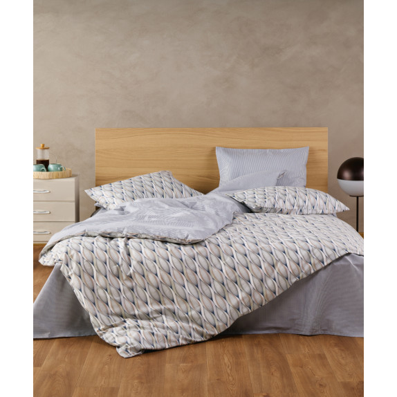 Σετ Παπλωματοθήκη Μονή 2 Τεμαχίων Kentia Crystal 01 165x245