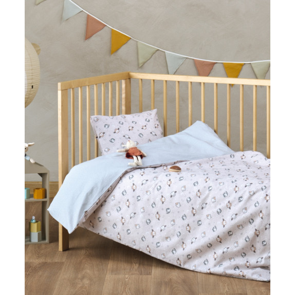 Σετ Παπλωματοθήκη Κούνιας 2 Τεμαχίων Kentia Duviri 100x140