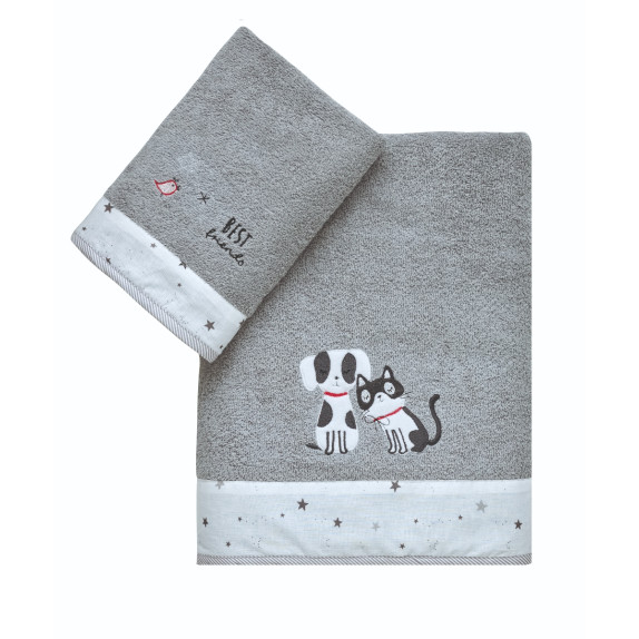 Σετ Βρεφικές Πετσέτες 2 Τεμαχίων Kentia Friends 70x125