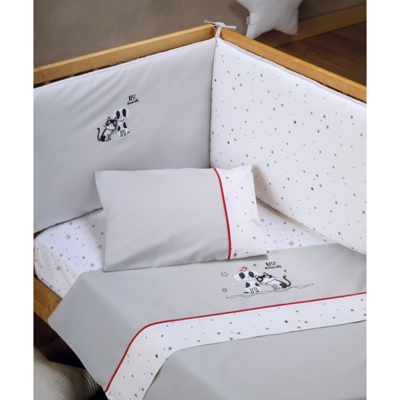 Σετ Σεντόνια Κούνιας 3 Τεμαχίων Kentia Friends 120x160