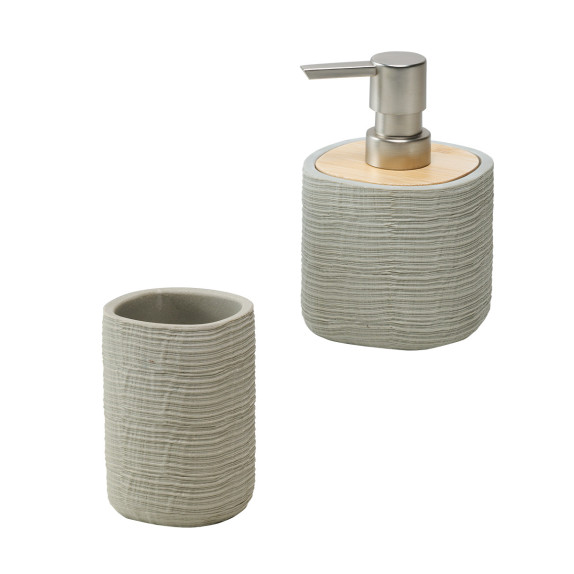 Σετ Δοχείο Κρεμοσάπουνου & Ποτήρι Μπάνιου Kentia Spirit 246