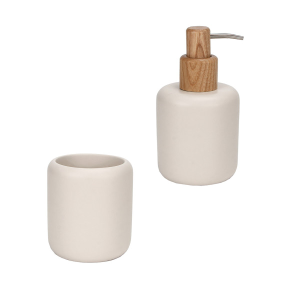 Σετ Δοχείο Κρεμοσάπουνου & Ποτήρι Μπάνιου Kentia Spirit 249