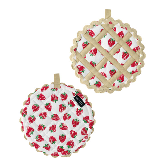 Σετ Πιάστρες Κουζίνας 2 Τεμαχίων Kentia Strawberry Pie