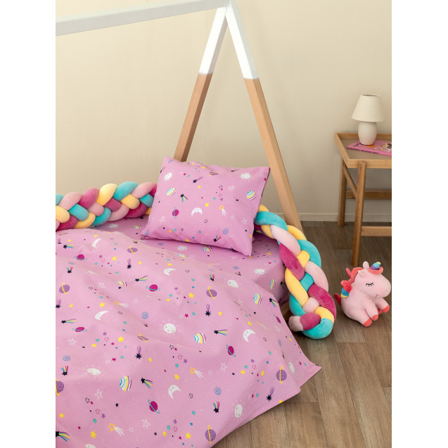 Σετ Σεντόνια Φανελένια Κούνιας Με Λάστιχο 3...