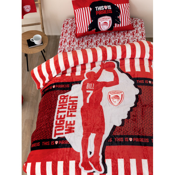 Κουβέρτα Fleece Μονή Palamaiki DG 160x220 OLYMPIACOS