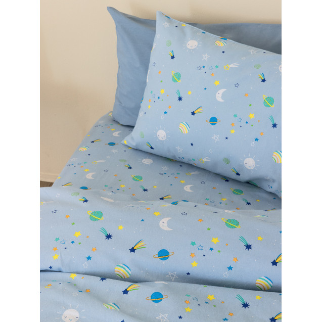 Σετ Σεντόνια Φανελένια Μονά με Λάστιχο 3...