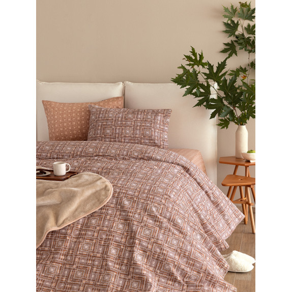 Σετ Σεντόνια Φανελένια Υπέρδιπλα Με Λάστιχο 4 Τεμαχίων...