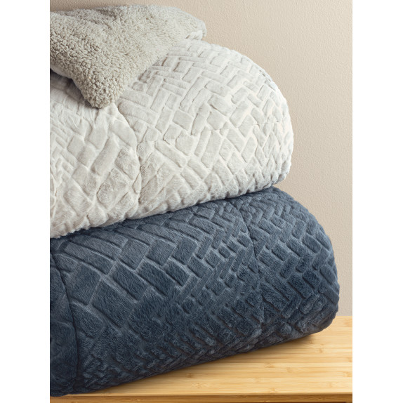 Κουβερτοπάπλωμα Μονό με Γούνα Sherpa Palamaiki 160x220...