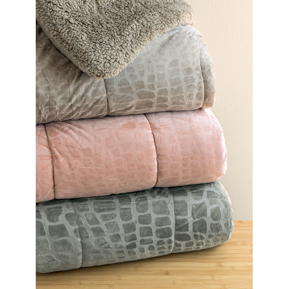 Κουβερτοπάπλωμα Υπέρδιπλο με Γούνα Sherpa Palamaiki...