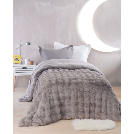 Κουβερτοπάπλωμα Υπέρδιπλο Rythmos Luxe Γκρι 220x240
