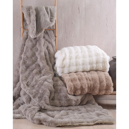 Κουβερτοπάπλωμα Μονό Rythmos Luxe Εκρου 160x220